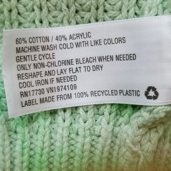 Wild Fable Tie Dye Green Knit Sweater, M - Picture 7 of 8